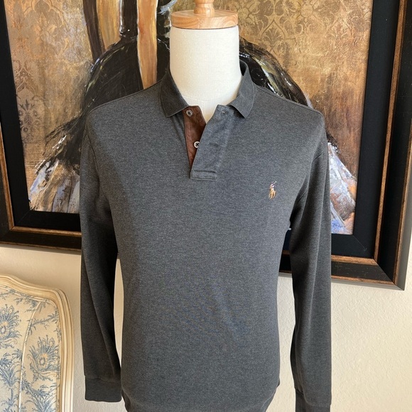 Polo Ralph Lauren Other - Ralph Lauren Polo Long Sleeve Gray Size L Cotton Suede